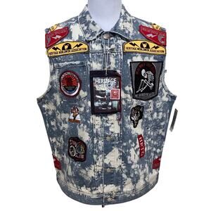 Heritage by America NWT Vest Jean Jacket Men 3X